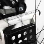 Namensschriftzug und Lochplatte des Stehfahrers Boogie Drive von SORG Rollstuhltechnik