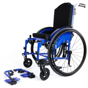 Jump beta BSA Faltrollstuhl, ein Rollstuhl mit abnehmbaren Beinstützen