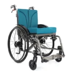Foldable wheelchair Jump beta Sport in titan grey and petrol
